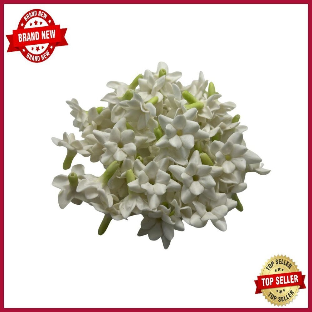 50 PCS Clay Jasmine Flower Beads Lei DIY Wedding Hair Accessories